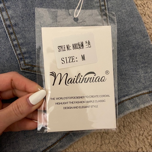 YesStyle Notica Denim Hot Pants Blue Jean Shorts 0 - Picture 7 of 8